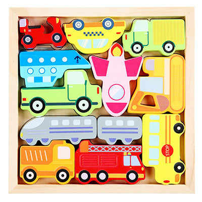 3D Cartoon Tier Holzpuzzle für frühkindliches Lernen